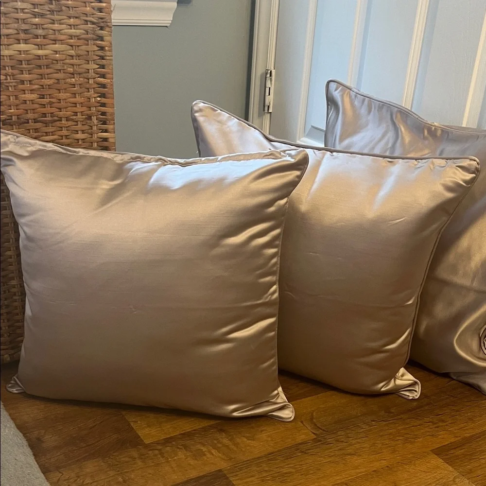 Satin Pillow Covers Hobby Lobby Set of 3 Taupe